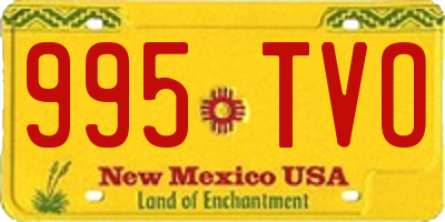 NM license plate 995TVO
