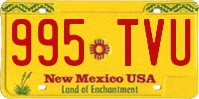 NM license plate 995TVU