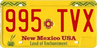 NM license plate 995TVX