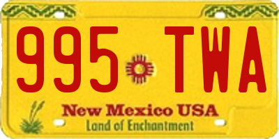 NM license plate 995TWA