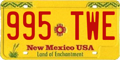 NM license plate 995TWE