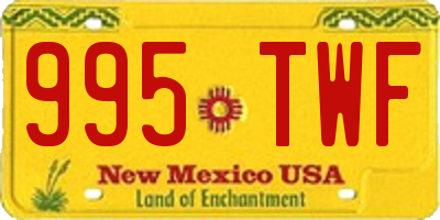 NM license plate 995TWF