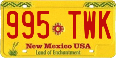 NM license plate 995TWK