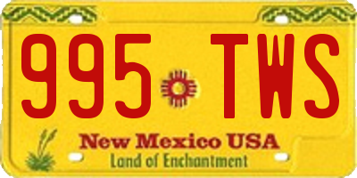 NM license plate 995TWS