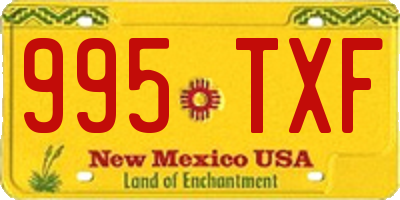 NM license plate 995TXF
