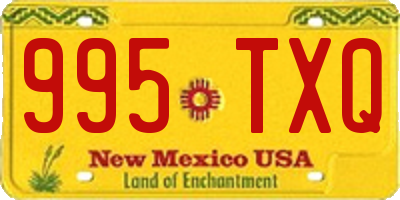 NM license plate 995TXQ