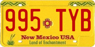 NM license plate 995TYB