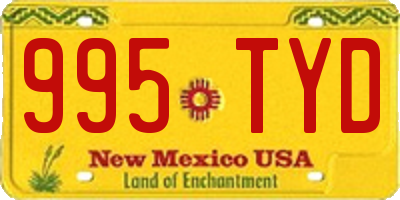 NM license plate 995TYD