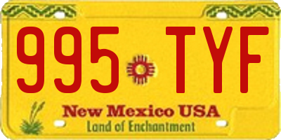 NM license plate 995TYF