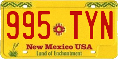 NM license plate 995TYN