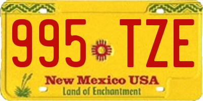 NM license plate 995TZE