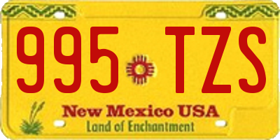 NM license plate 995TZS