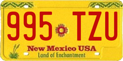 NM license plate 995TZU