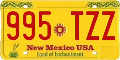NM license plate 995TZZ