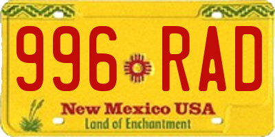 NM license plate 996RAD