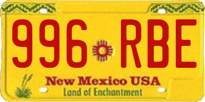 NM license plate 996RBE