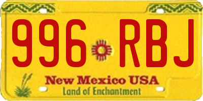 NM license plate 996RBJ