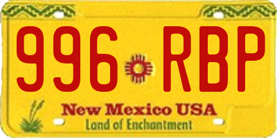 NM license plate 996RBP