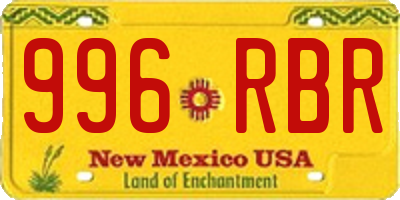 NM license plate 996RBR