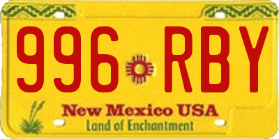 NM license plate 996RBY