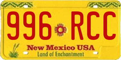 NM license plate 996RCC