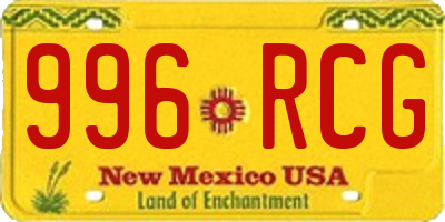 NM license plate 996RCG