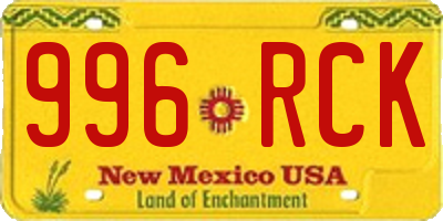 NM license plate 996RCK