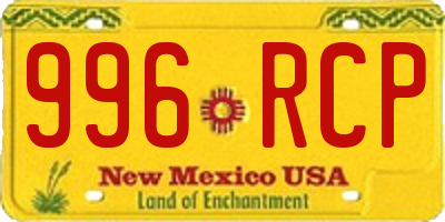 NM license plate 996RCP
