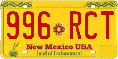 NM license plate 996RCT