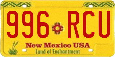 NM license plate 996RCU