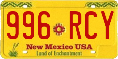 NM license plate 996RCY