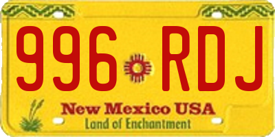 NM license plate 996RDJ
