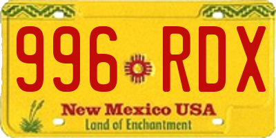 NM license plate 996RDX