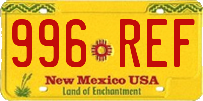NM license plate 996REF