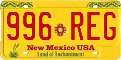 NM license plate 996REG