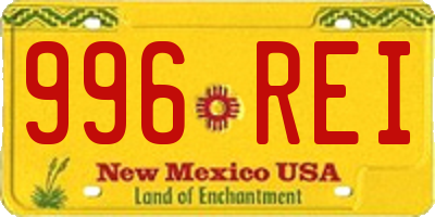 NM license plate 996REI