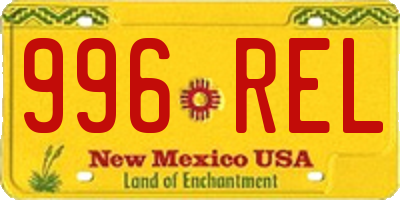NM license plate 996REL