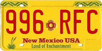 NM license plate 996RFC