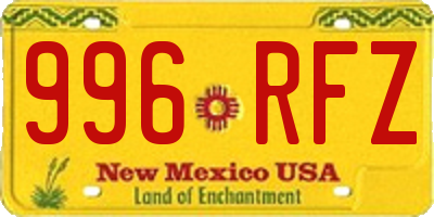 NM license plate 996RFZ