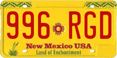 NM license plate 996RGD