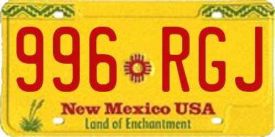 NM license plate 996RGJ