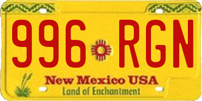 NM license plate 996RGN