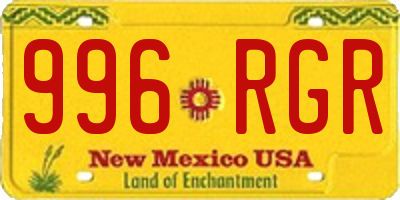NM license plate 996RGR