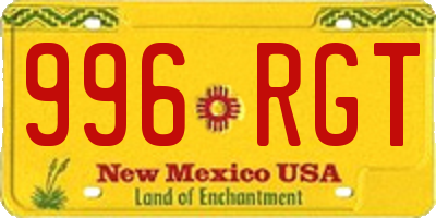 NM license plate 996RGT