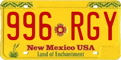 NM license plate 996RGY