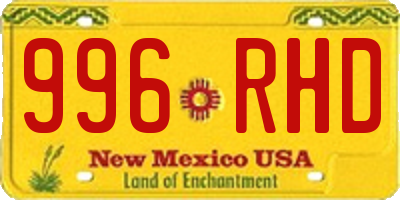 NM license plate 996RHD