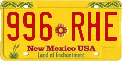 NM license plate 996RHE
