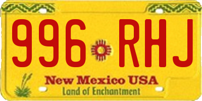 NM license plate 996RHJ
