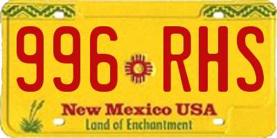NM license plate 996RHS