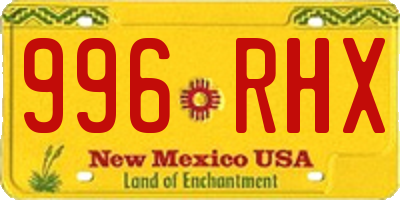 NM license plate 996RHX